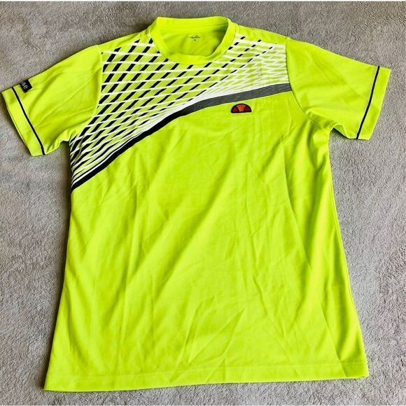 Ellesse Women’s Neon Yellow Short Sleeve Athletic Shirt - Picture 1 of 9